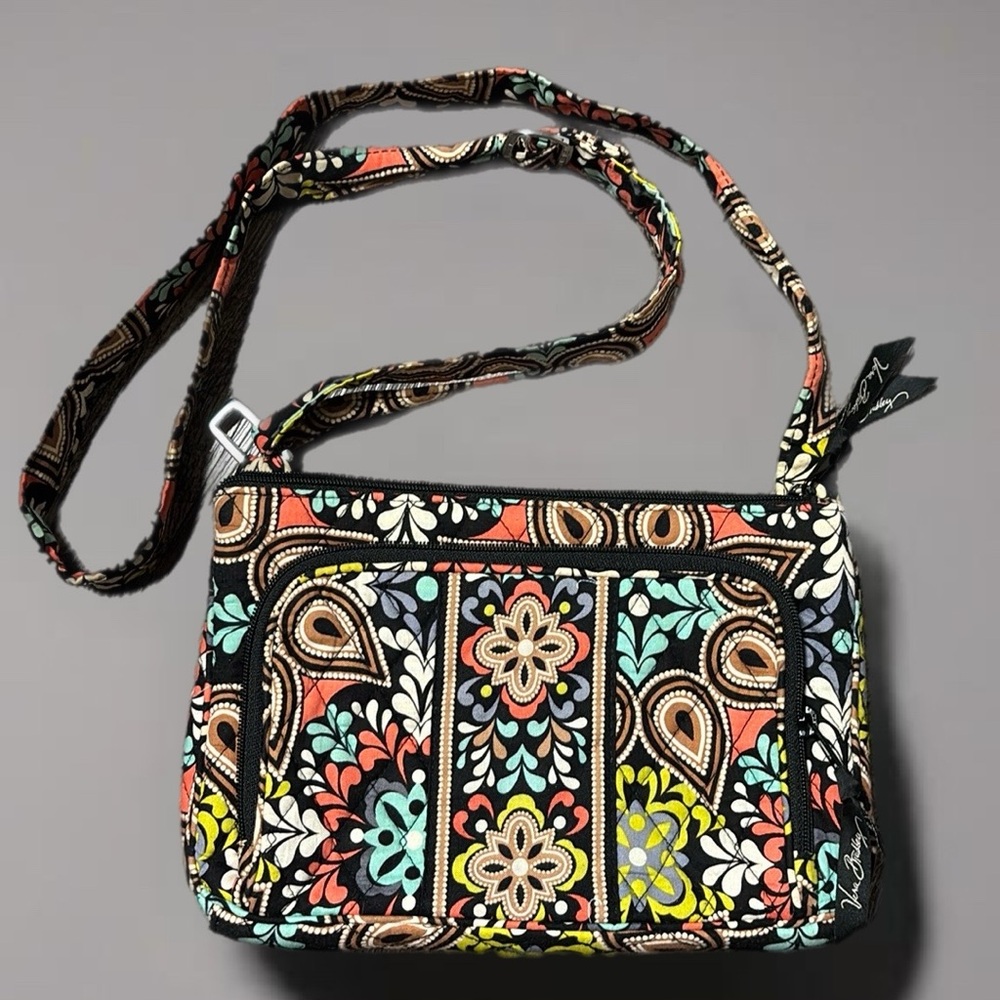 Vera Bradley SIERRA On the Go Crossbody Bag Purse Floral Adjust Handle